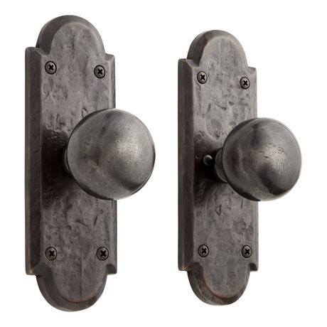 Marwick Ornate Solid Bronze Knob Set - Privacy, Passage and Dummy