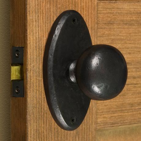 Marwick Oval Solid Bronze Knob Set - Privacy, Passage and Dummy