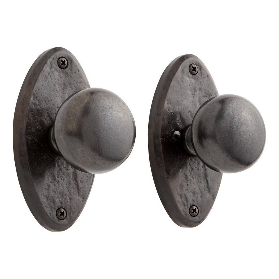 Marwick Oval Solid Bronze Knob Set - Privacy, Passage and Dummy, , large image number 1