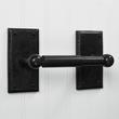 Solid Bronze Toilet Paper Holder with Gothic Rectangular Base - Dark Bronze, , large image number 1