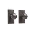 Marwick Rectangular Solid Bronze Knob Set - Privacy, Passage and Dummy, , large image number 0