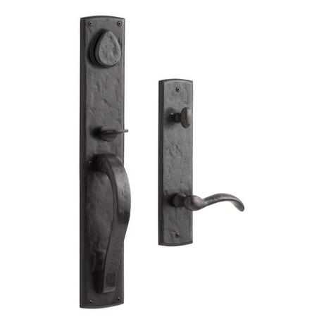 Ellis Solid Bronze Entrance Door Set with Lever Handle