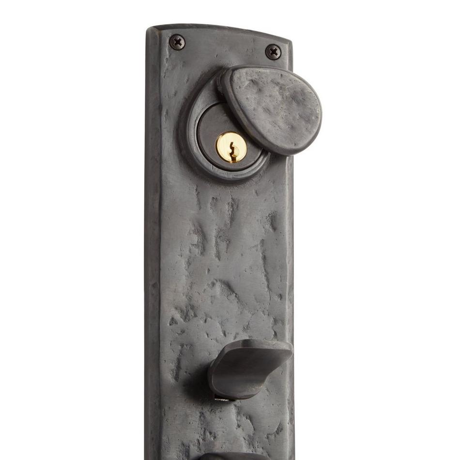 Ellis Entrance Door Set with Lever Handle - 2-3/8" Backset - Left Hand - Dark Bronze, , large image number 1