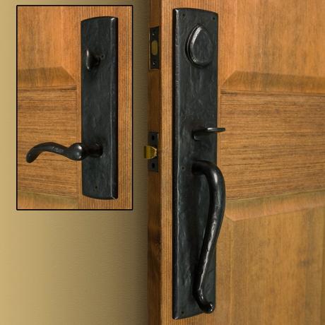 Ellis Solid Bronze Entrance Door Set with Lever Handle