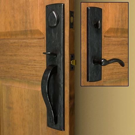 Ellis Solid Bronze Entrance Door Set with Lever Handle