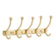 Morano Solid Brass Coat Rack with Double Hooks, , large image number 1