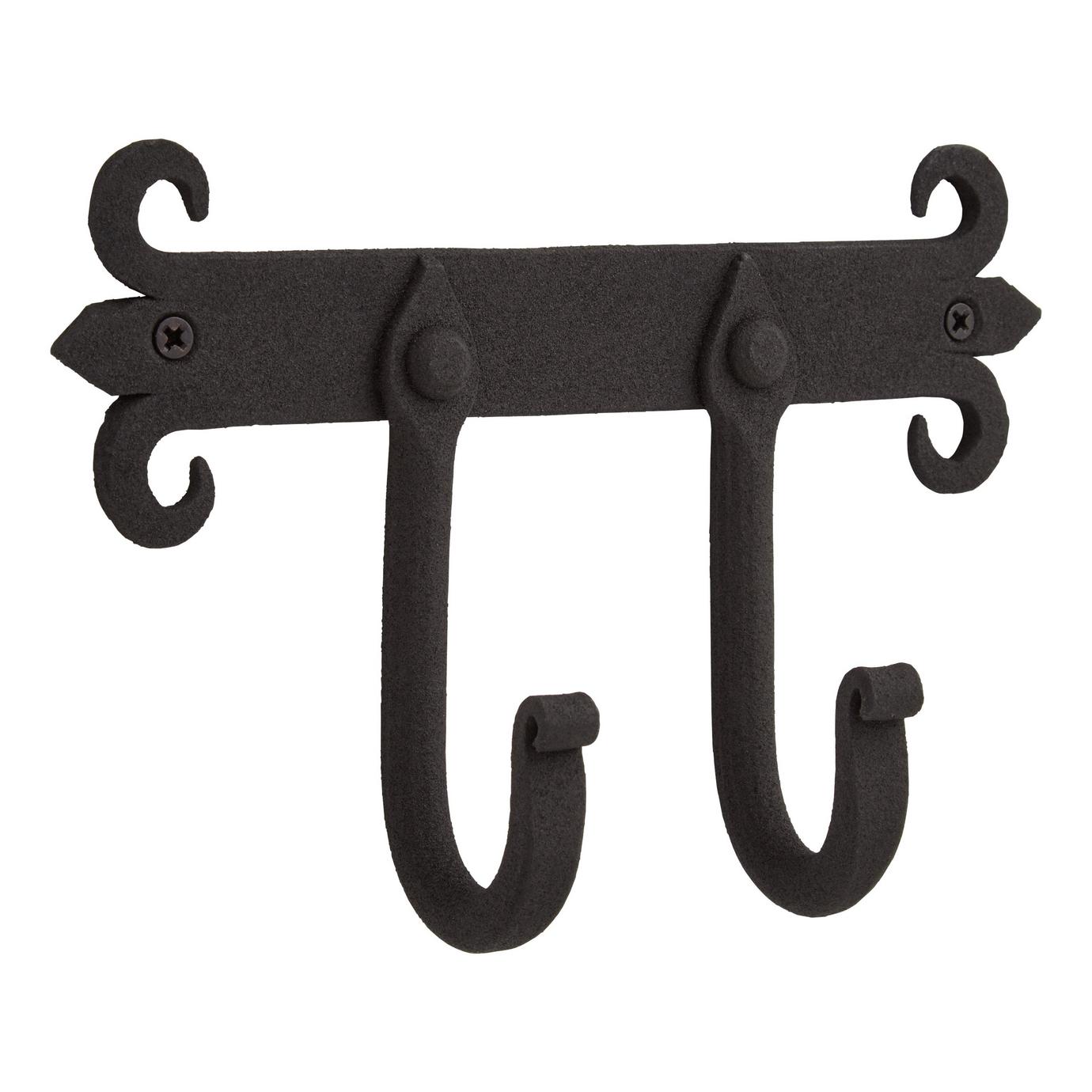 Morley Iron Coat Rack Black Powder Coat Signature Hardware