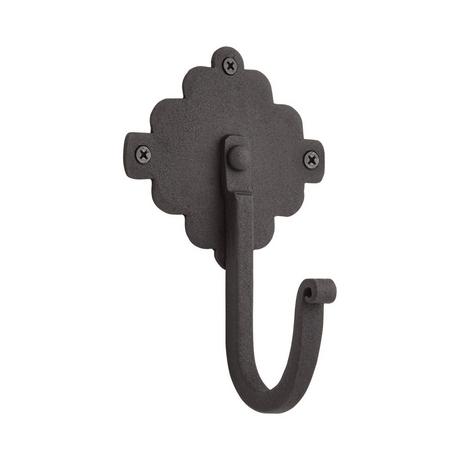 Scalloped Hand-Forged Iron Coat Hook