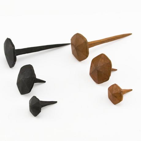 Hand-Forged Iron Hexagon Nail Head Clavos - Set of 6