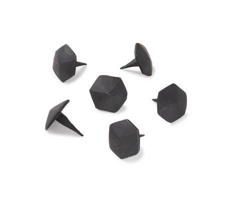 Hand-Forged Iron Hexagon Nail Head Clavos - Set of 6
