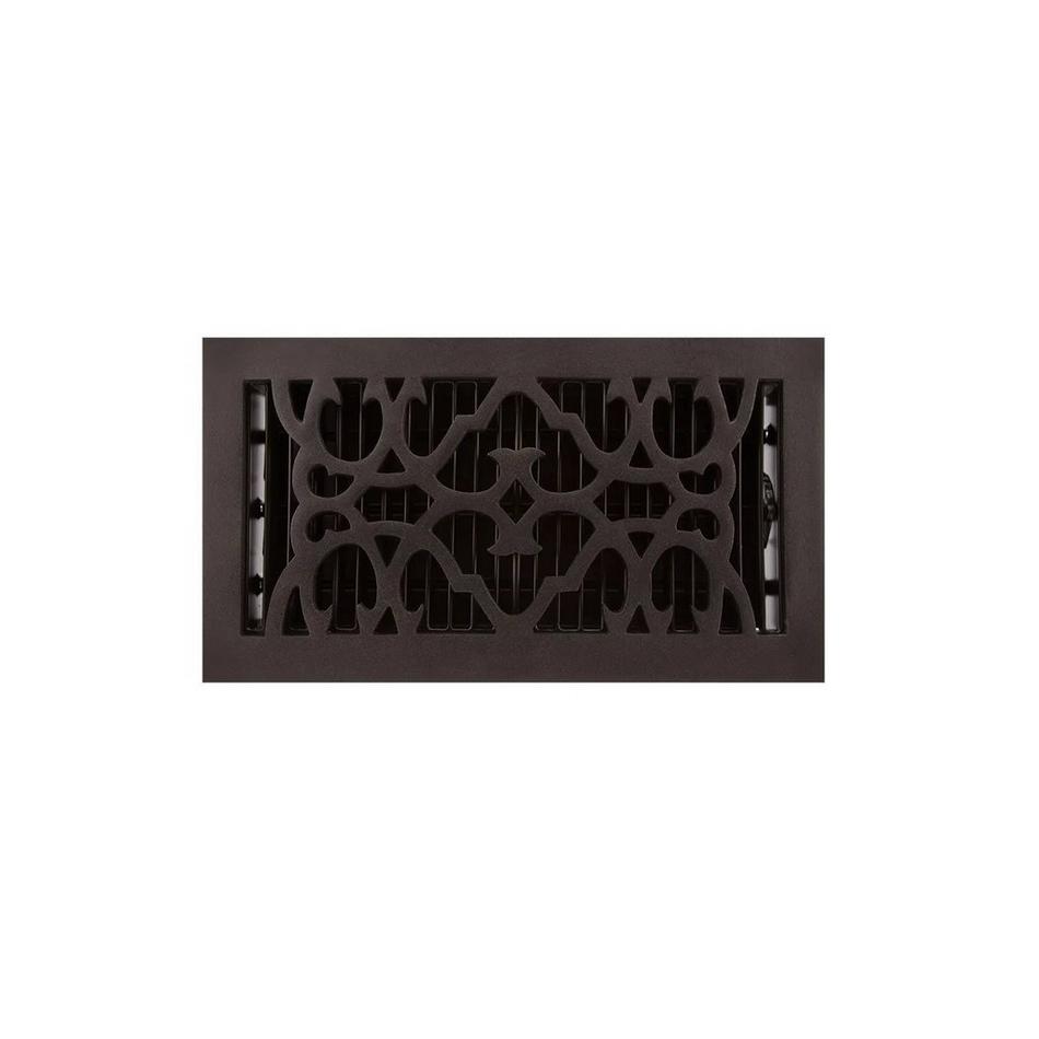 Traditional Cast Iron Floor Register - 6" x 14" (7-1/2" x 15-3/4" overall), , large image number 0