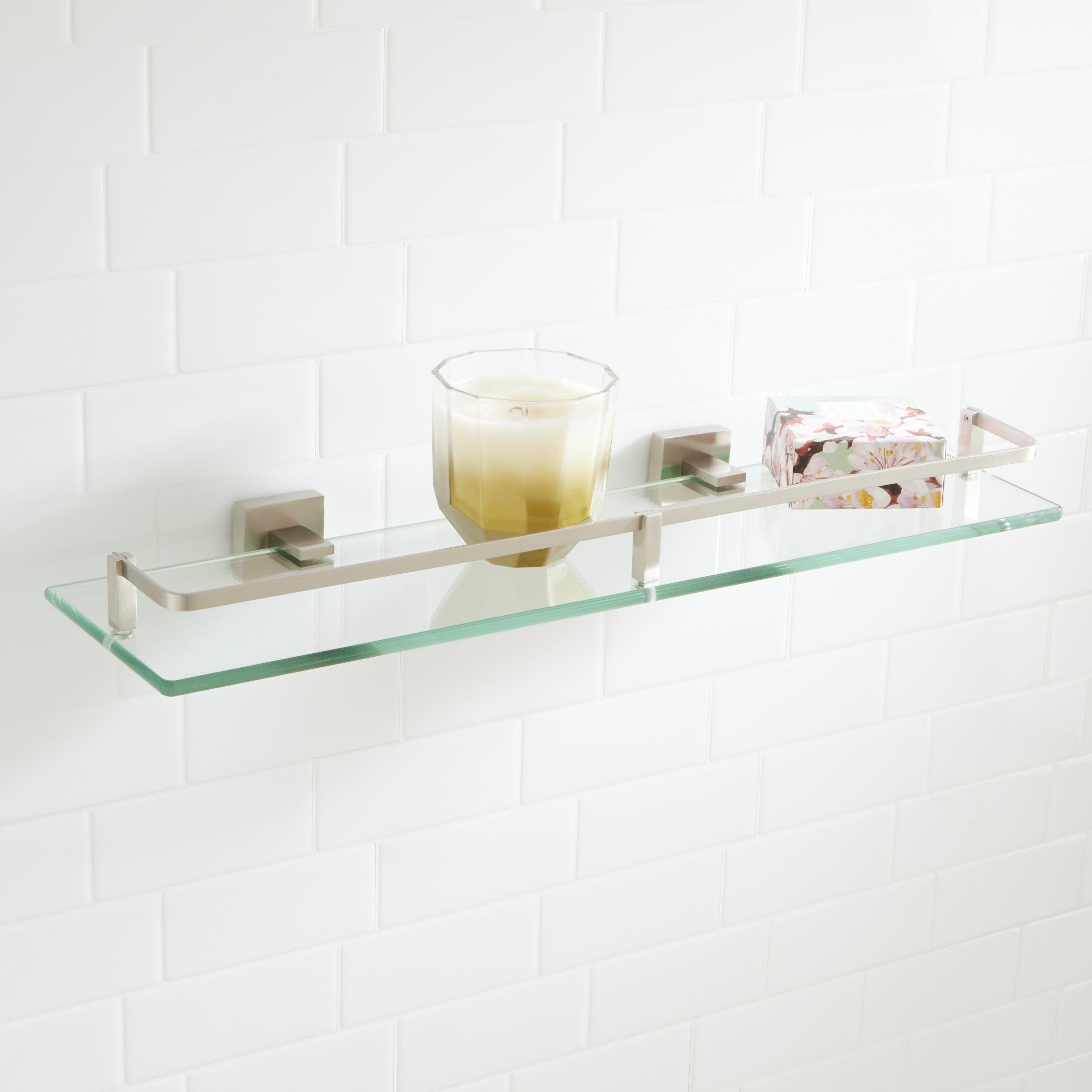 Signature Hardware Wulan Vanity Shelf Bathroom Accessory - Gray Wash