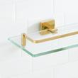 Albury Collection Tempered Glass Shelf - Polished Brass, , large image number 1