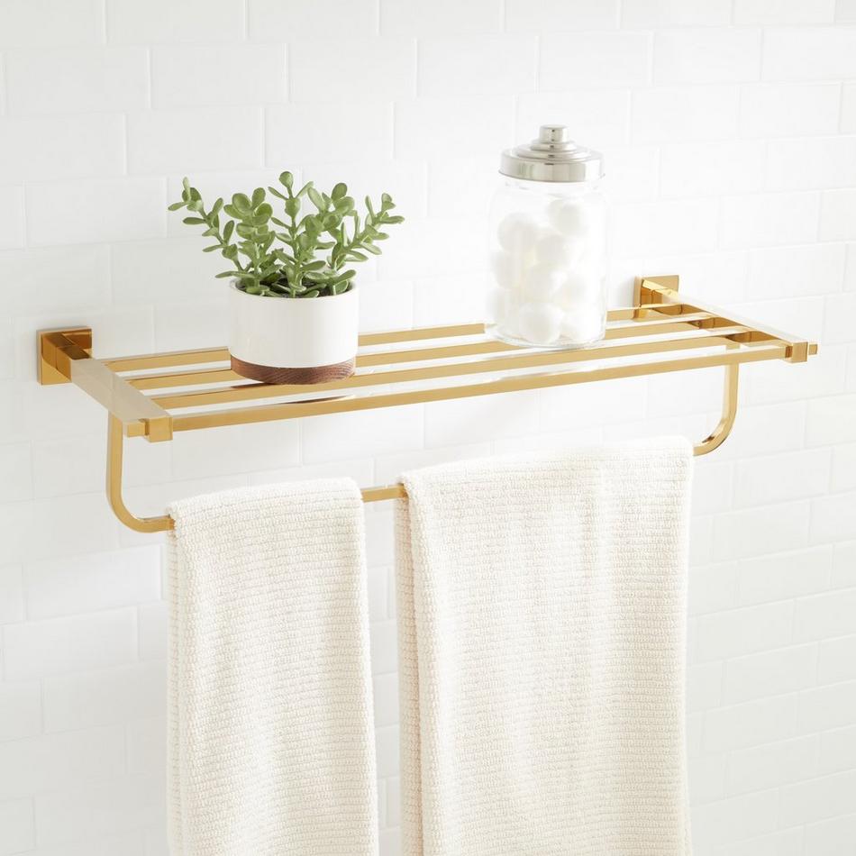 Albury Collection Towel Rack - Polished Brass