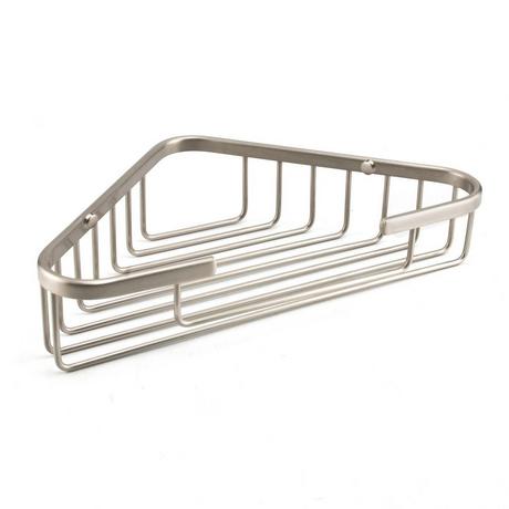 10-1/4" Solid Brass Corner Shower Basket