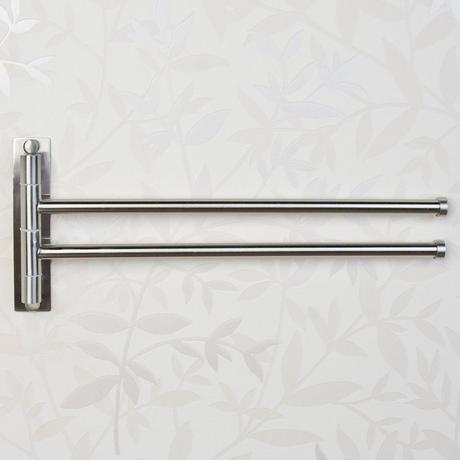 Solid Brass Double Swing Arm Towel Bar