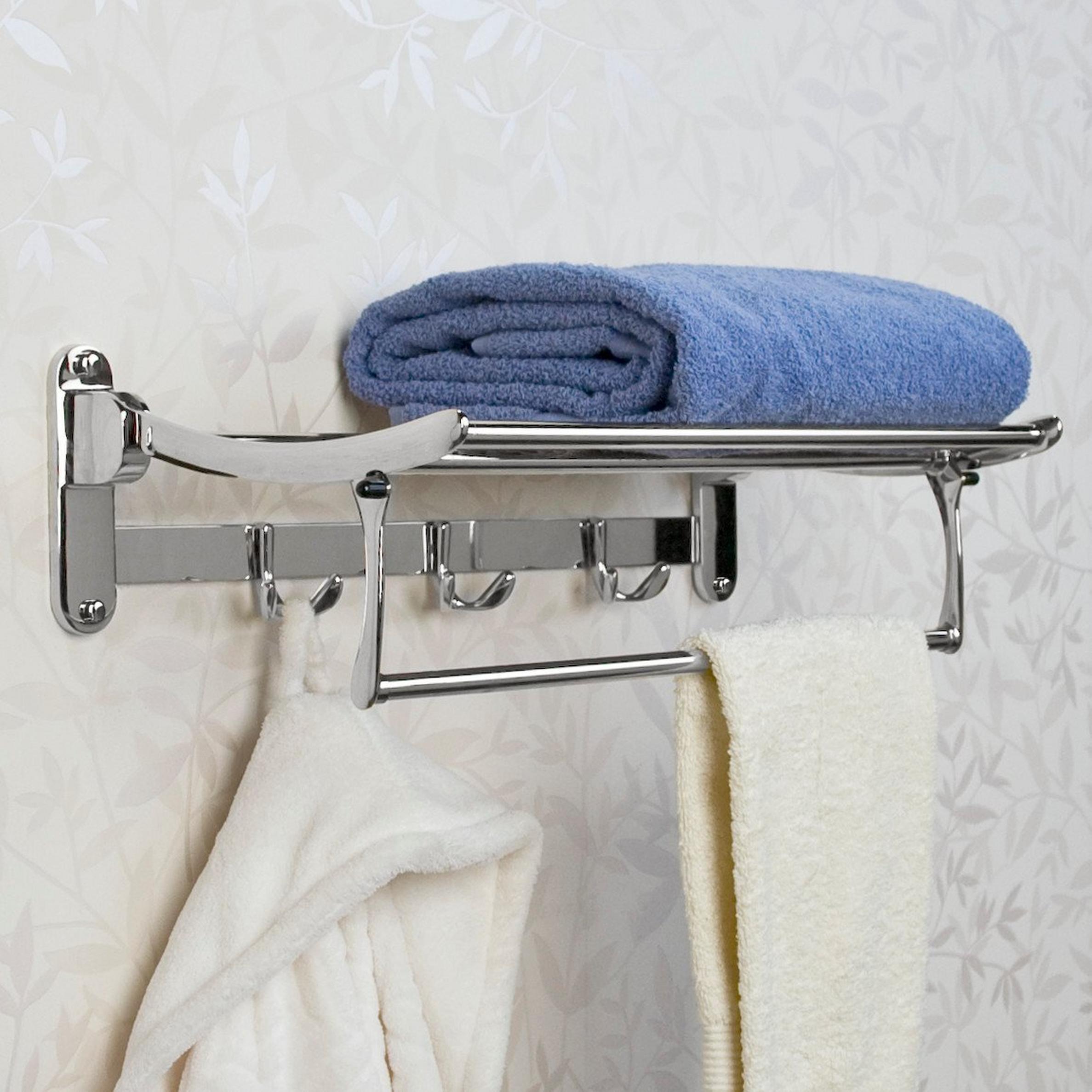 Folding Towel Rack With Bar Signature Hardware