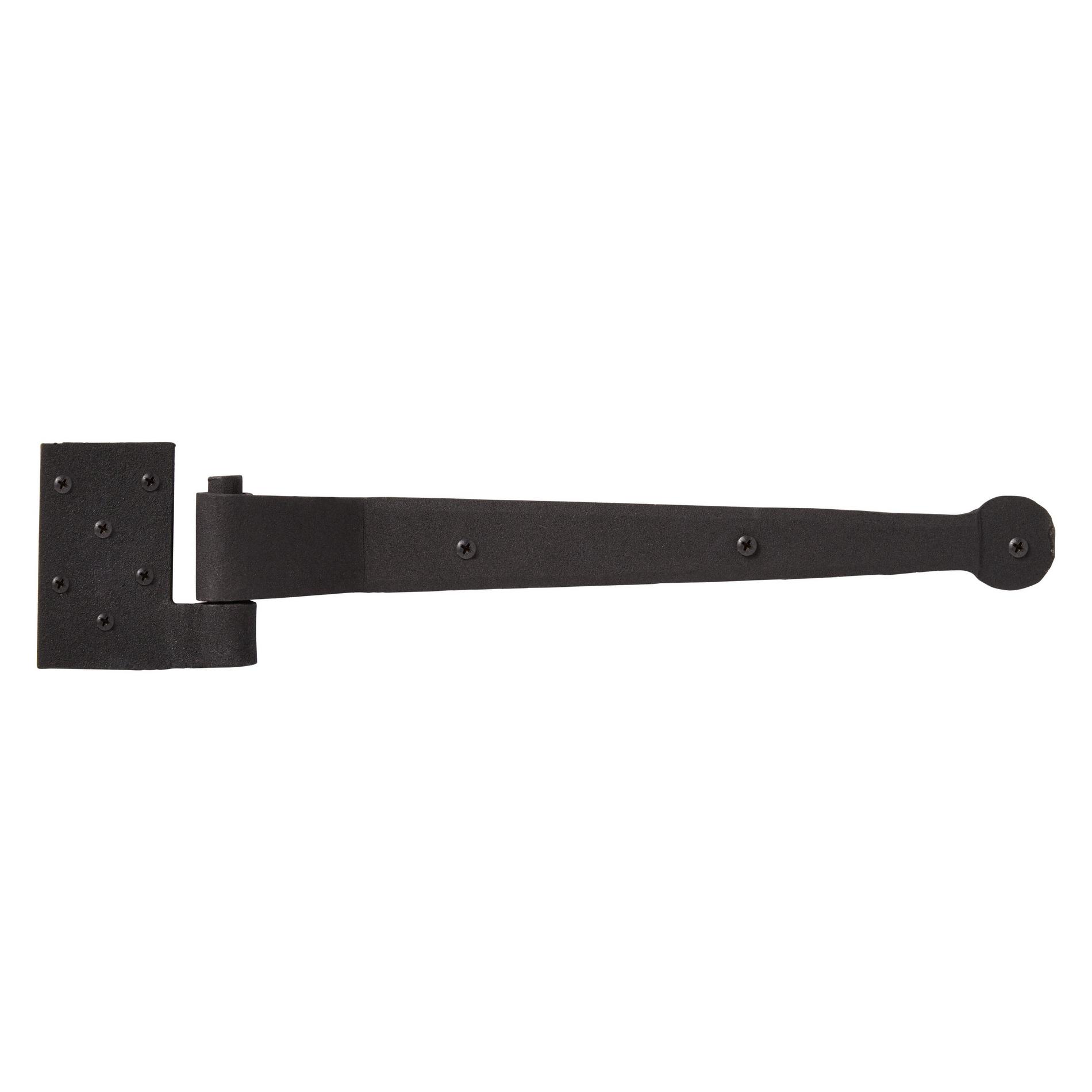 Harte Offset Iron Strap Hinge with Pintle Black Powder Coat