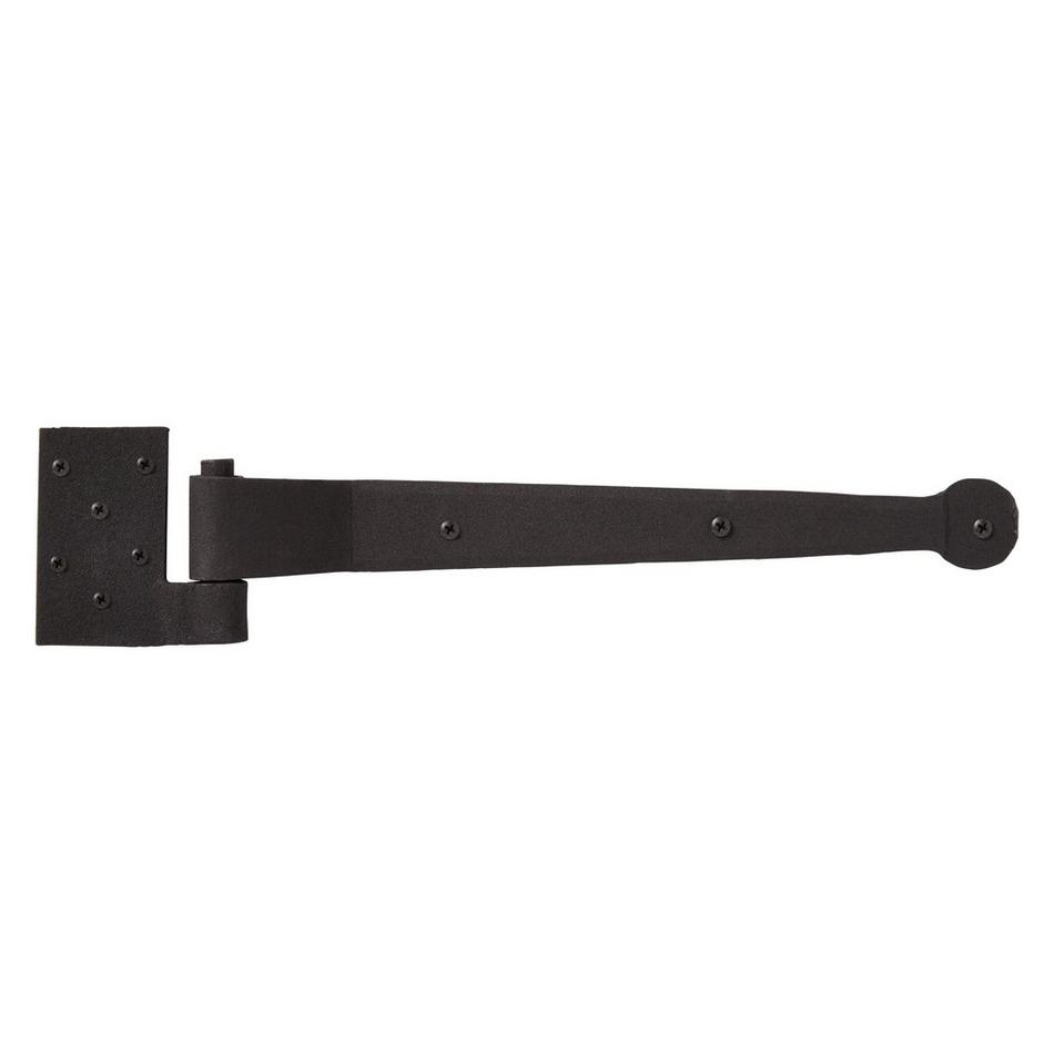 Harte Offset Iron Strap Hinge with Pintle - Black Powder Coat, , large image number 0