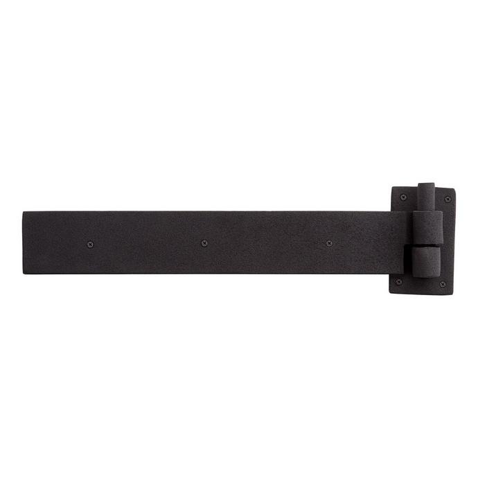 Oversized Glenham Offset Iron Strap Hinge with Pintle 25" L Black
