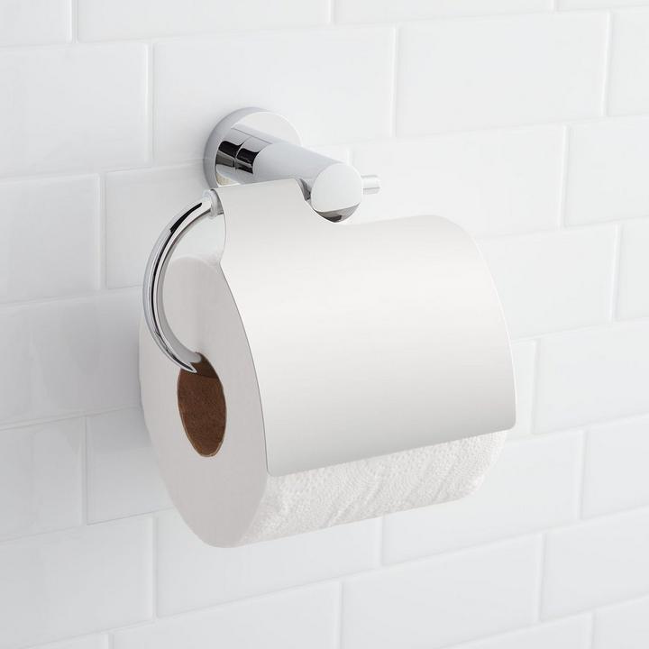 Ceeley Flap Toilet Paper Holder in Chrome