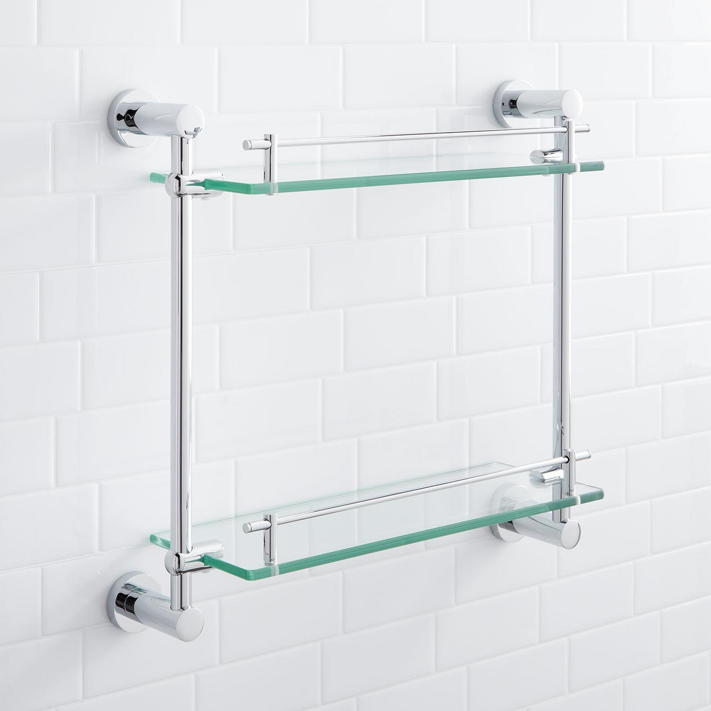 Ceeley Tempered Glass Shelf - Two Shelves | Signature Hardware