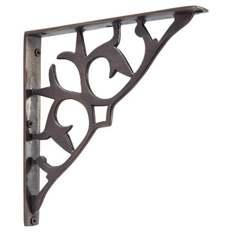 Crane Flower Brass Shelf Bracket