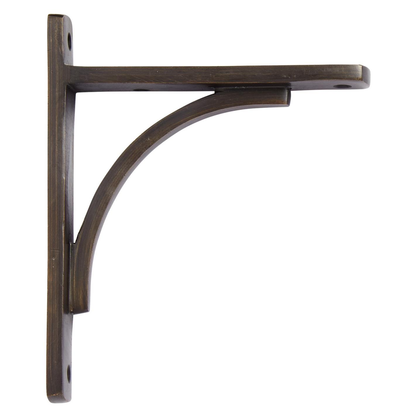 Rustic Brass Shelf Bracket Signature Hardware
