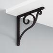Sprig Cast Iron Shelf Bracket - 6-3/8" - Black Powder Coat, , large image number 0