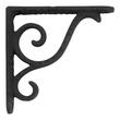 Sprig Cast Iron Shelf Bracket - 4" - Black Powder Coat, , large image number 1