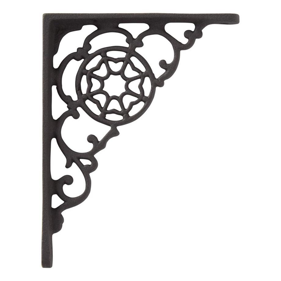 Grapevine Cast Iron Shelf Bracket Black Powder Coat Signature Hardware