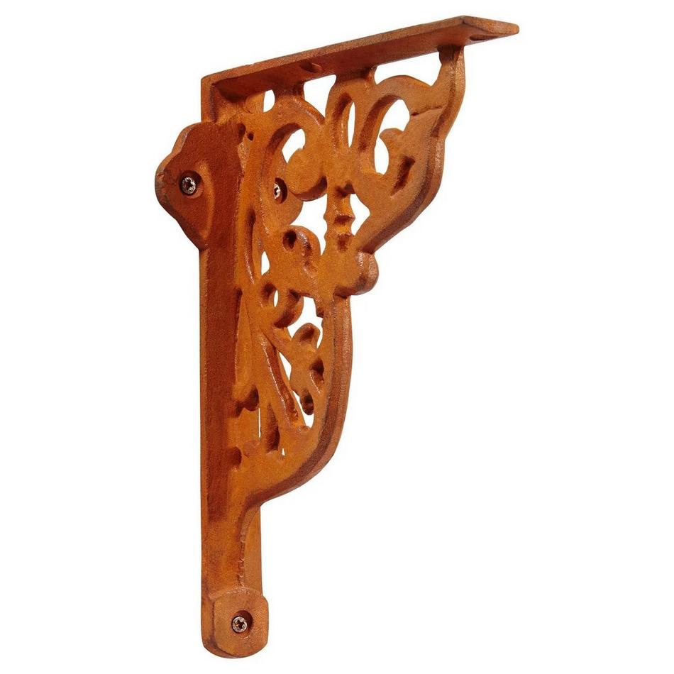 Ornamental Cast Iron Shelf Bracket - Rust, , large image number 0