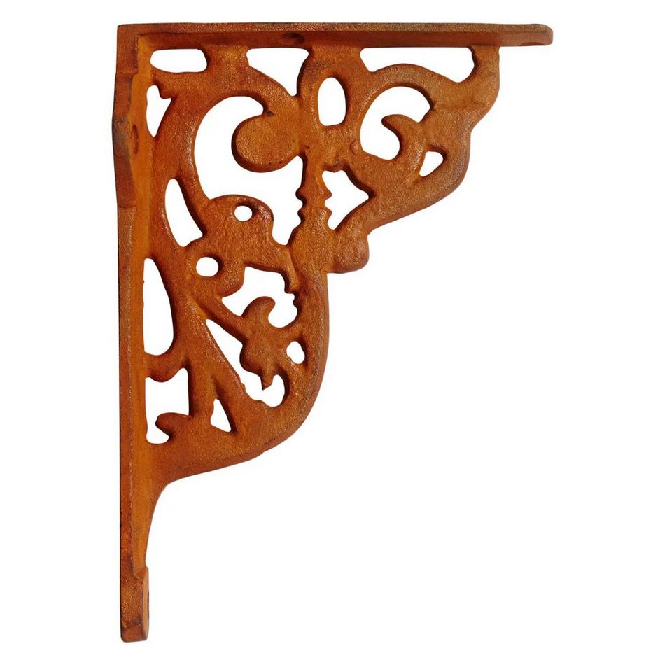 Ornamental Cast Iron Shelf Bracket - Rust, , large image number 1