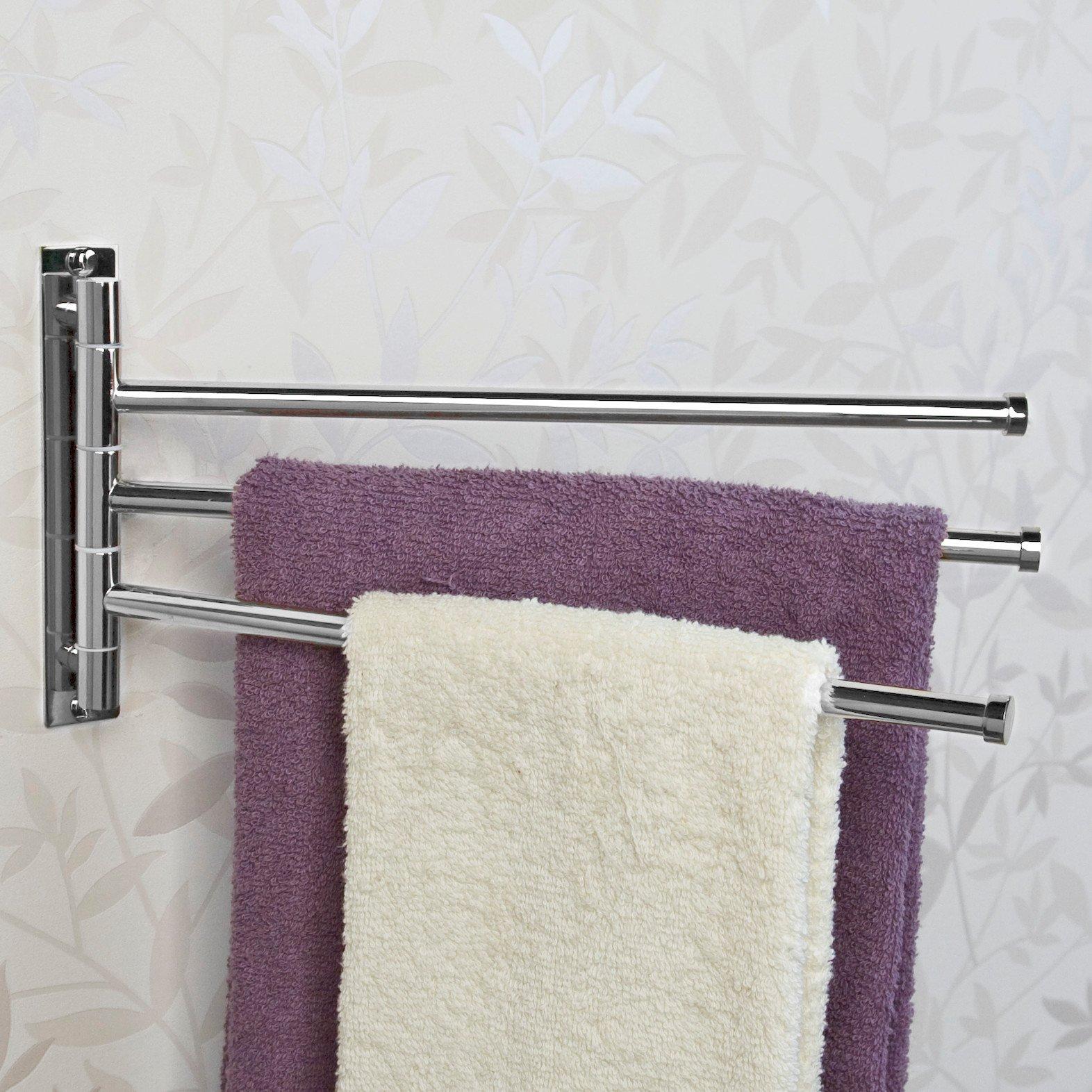 Swing arm 2025 towel rack bathroom