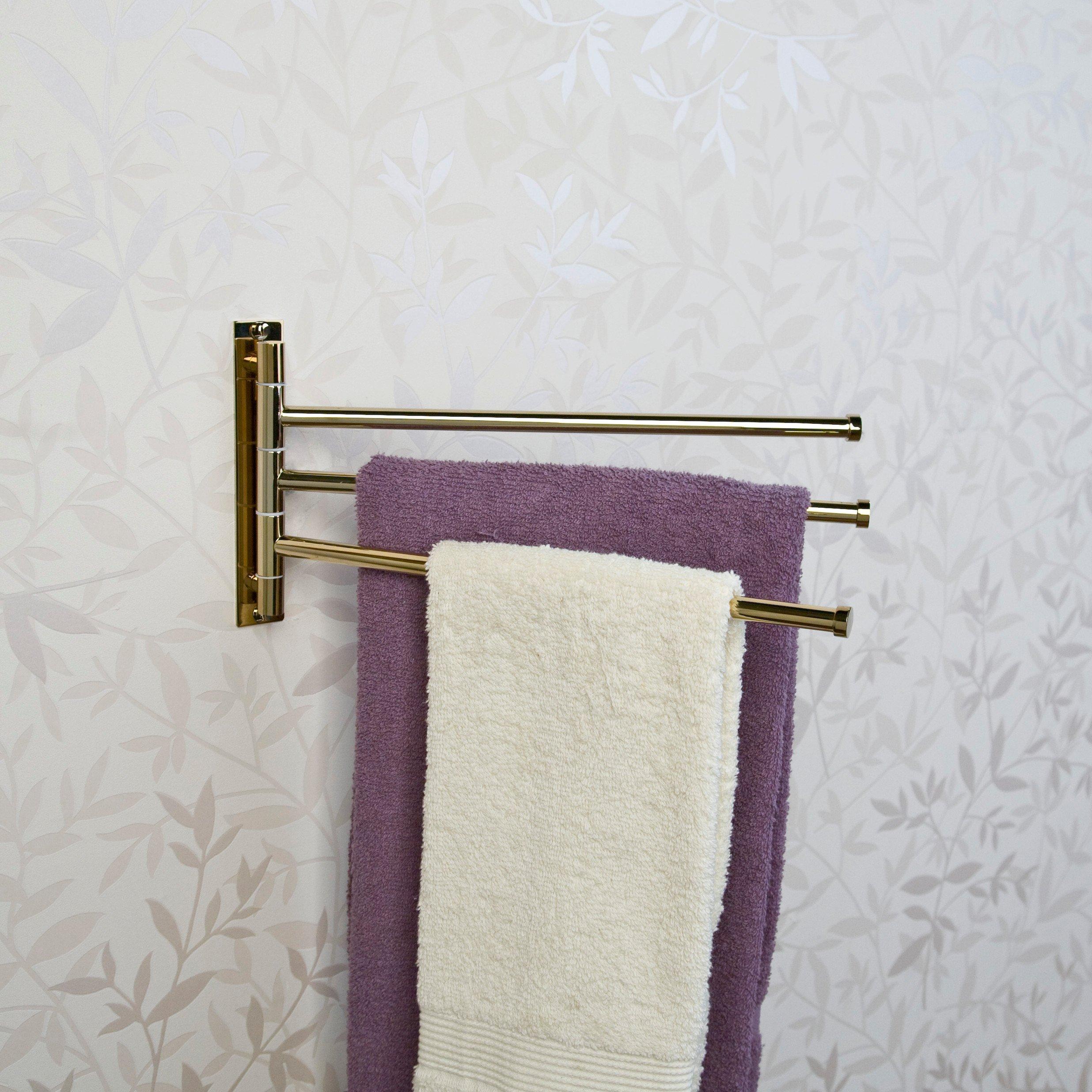 Brass bathroom towel holder hot sale