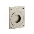 Large Rectangular Recessed Ring Pull - Brushed Nickel, , large image number 0