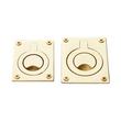Small Rectangular Recessed Ring Flush Pull - Polished Brass, , large image number 1
