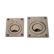 Large Rectangular Recessed Ring Flush Pull - Antique Brass, , large image number 1