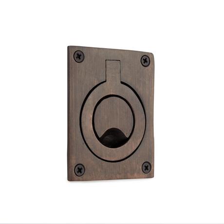 Rectangular Recessed Pull with Flush Ring