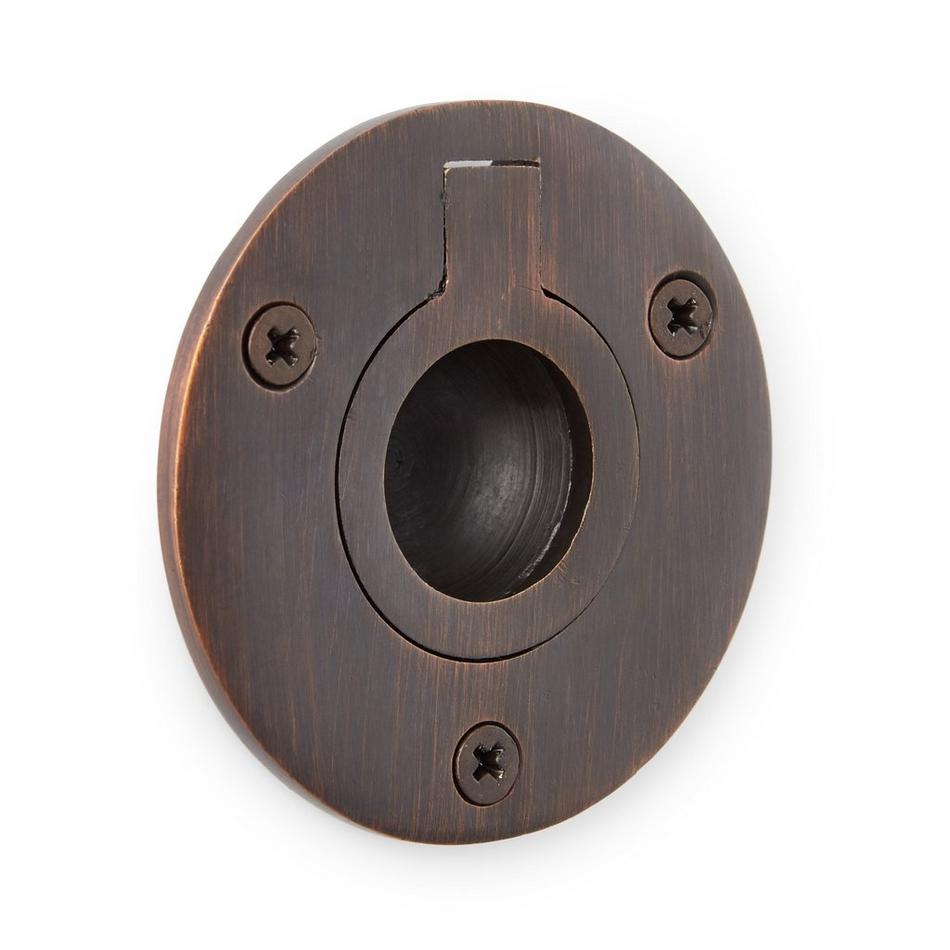 Large Round Recessed Ring Pull - Oil Rubbed Bronze, , large image number 0