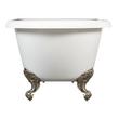 69" Audrey Acrylic Clawfoot Tub - Chrome Imperial Feet - No Tap Holes or Overflow, , large image number 2