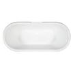 69" Audrey Acrylic Clawfoot Tub - Chrome Imperial Feet - No Tap Holes or Overflow, , large image number 3