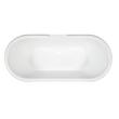 69" Audrey Acrylic Clawfoot Tub - Brushed Nickel Imperial Feet - No Tap Holes or Overflow, , large image number 3