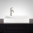 24" Cosima Rectangular Matte Solid Surface Vessel Sink, , large image number 0