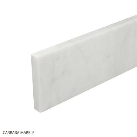 25" 2cm Marble Vanity Backsplash - Polished Carrara
