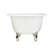 48" Cambria Cast Iron Roll-Top Clawfoot Tub - Chrome Feet - Tap Deck - No Tap Holes, , large image number 0
