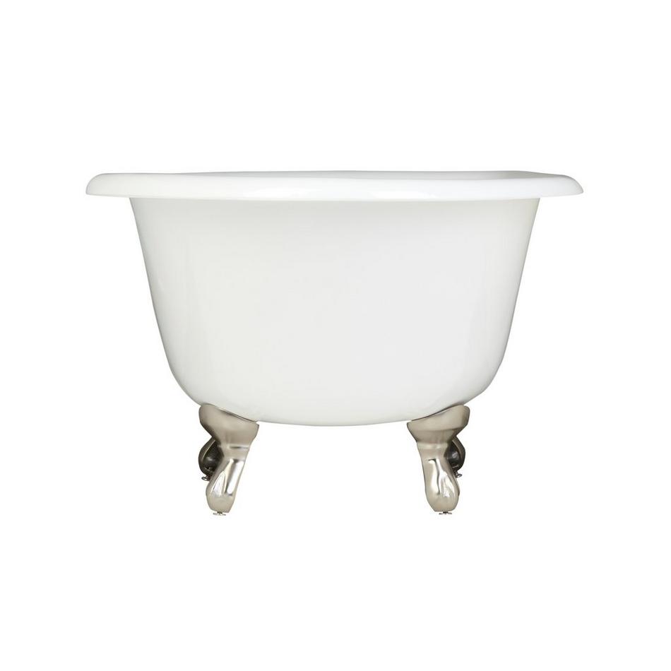 48" Cambria Cast Iron Roll-Top Clawfoot Tub - Chrome Feet - Tap Deck - No Tap Holes, , large image number 0