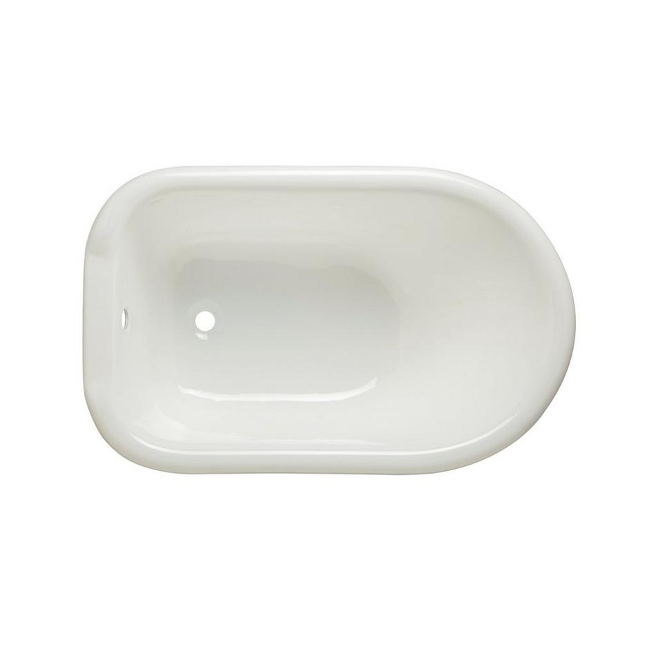 48" Cambria Cast Iron Roll-Top Clawfoot Tub - Chrome Feet - Tap Deck - No Tap Holes, , large image number 1