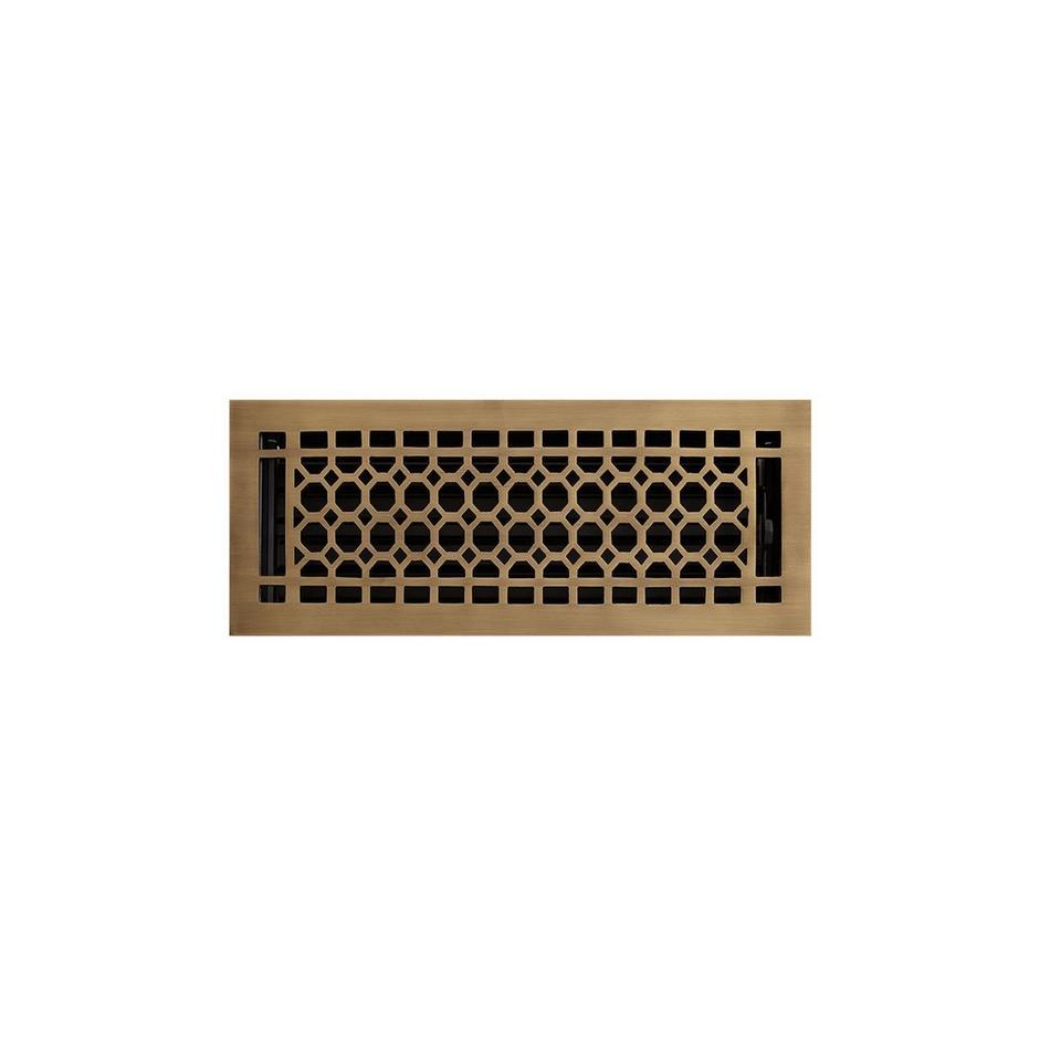 Honeycomb Brass Floor Register - Oil Rubbed Bronze 8"x10" (9-1/4"x11" Overall), , large image number 5