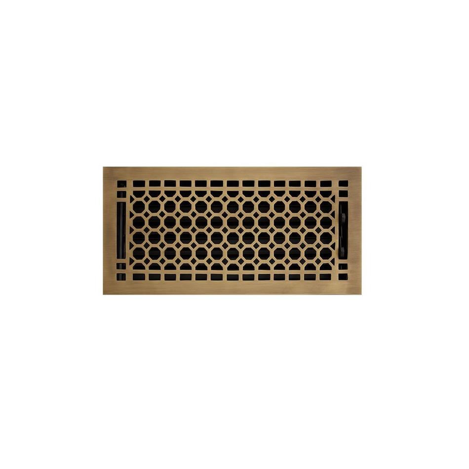 Honeycomb Brass Floor Register - Oil Rubbed Bronze 8"x10" (9-1/4"x11" Overall), , large image number 8